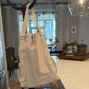 BEIS Beige Drawstring Tote and Backpack